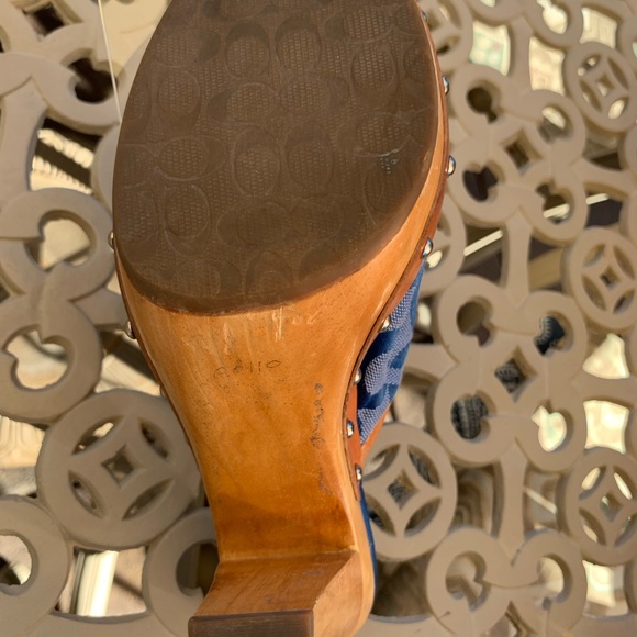 Vintage Denim Coach “BACALL” 4.5” w/1” Platform Mule Clogs! - Picture 14 of 16